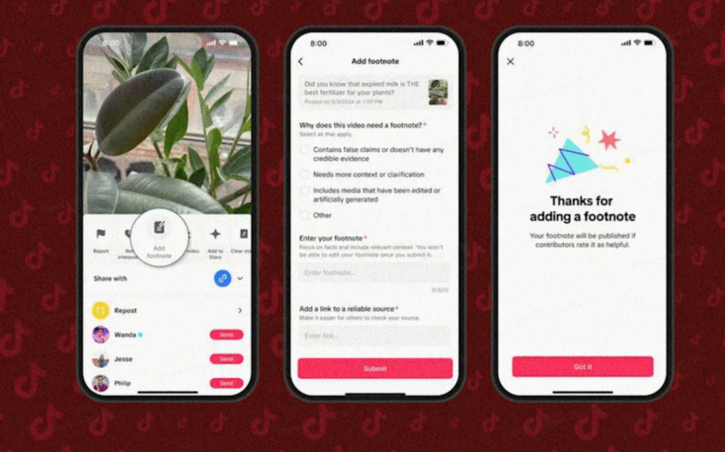 TikTok Footnotes Launch in the U.S.