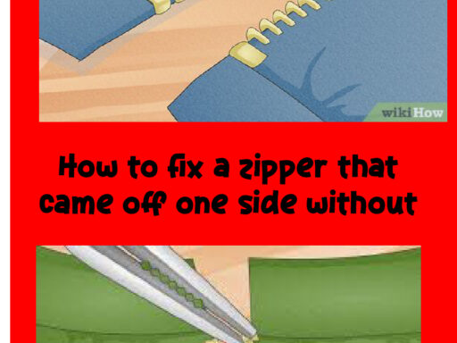 How to fix a zipper that came off one side without