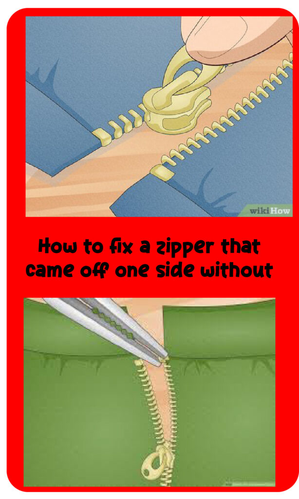 How to fix a zipper that came off one side without