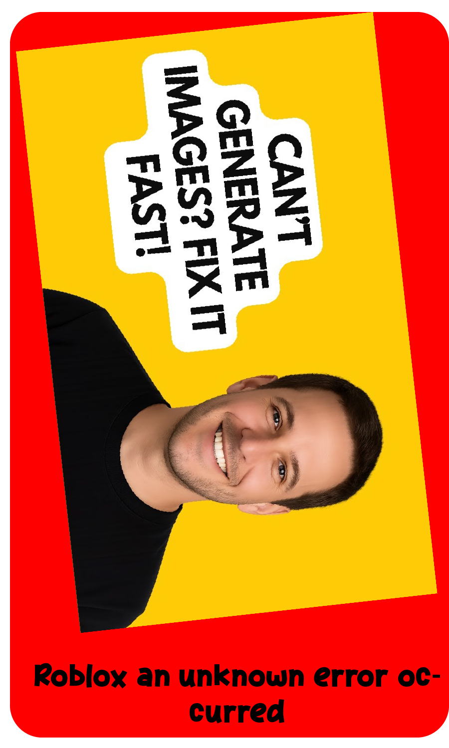 We experienced an error when generating images. tradução